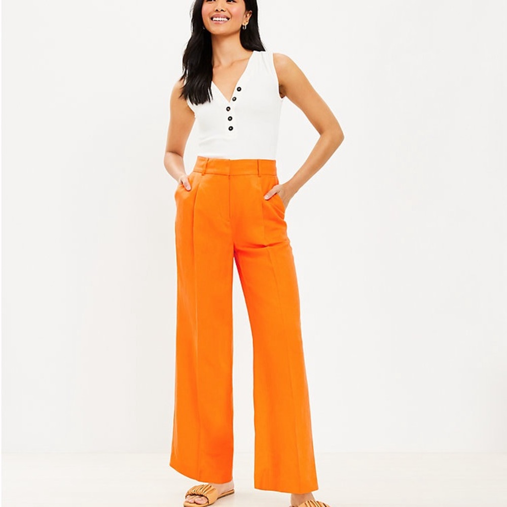 Peyton Trouser Pants in Linen Blend